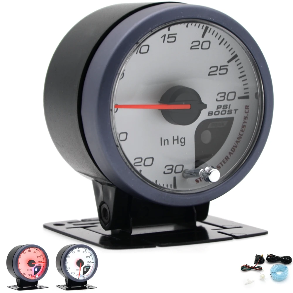 Dragon Gauge 60 мм 30 PSI Boost Turbo White Face двойной светодиодный цветной дисплей|Измерители