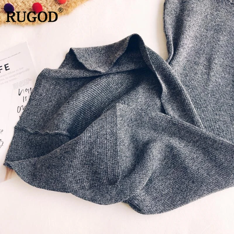 Женское облегающее платье RUGOD однотонное миди без рукавов с v образным вырезом