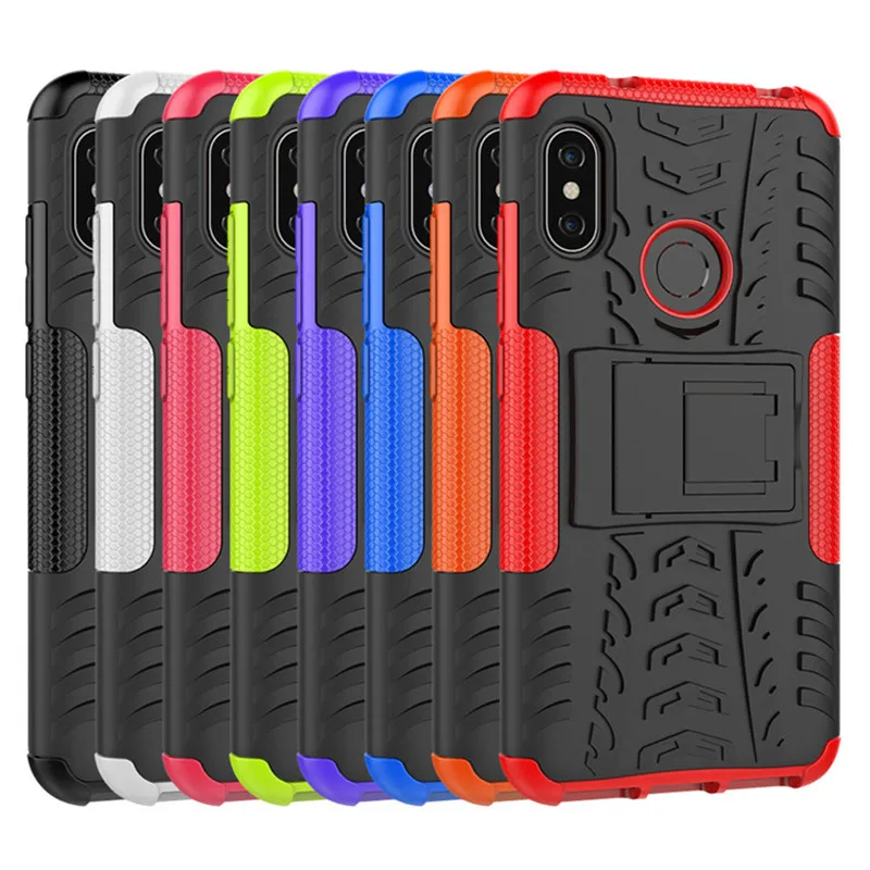Чехол для Xiaomi Redmi 6 Pro Гибридный ТПУ + ПК армированный жесткий силиконовый чехол
