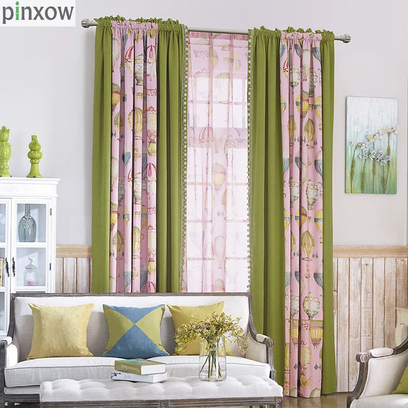 Кружево Спальня окна Шторы детская комната полу плотные малыша дома панели