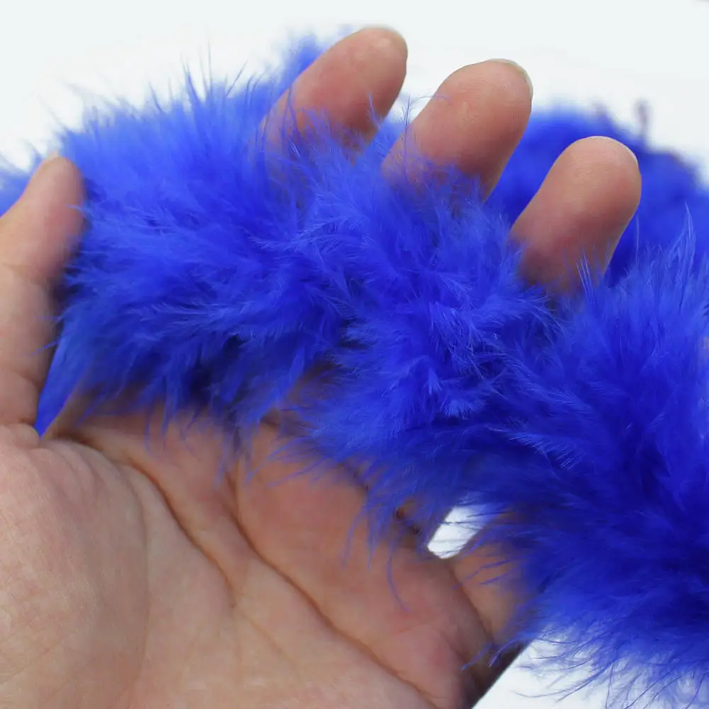 Темно синее пушистое перо полоска боа DIY курица искусственное платье украшение