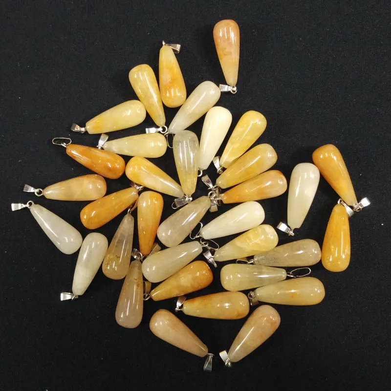 

Wholesale 50pcs/lot fashion natural stone long drop shape charms pendants for jewelry accessories making free shipping