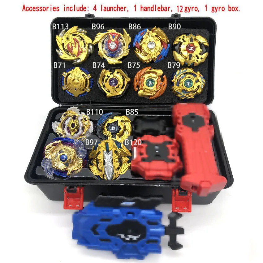 12pcs Toupie Beyblade Arena Металл Fusion Avec Lanceur Bayblade Bleyblade Burst с пусковым устройством дети Bey Blade лезвия игрушки для детей - Цвет: 12pcs