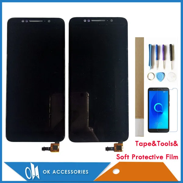 Для Alcatel 1C 5009D 5009 OT5009 сенсорный экран с ЖК-дисплеем дигитайзер черный белый цвет