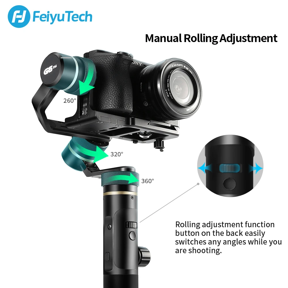 FY FEIYUTECH G6 Plus 3 осевой карданный стабилизатор для Micro single Canon Sony Action Camera Smartphone xiao mi Gopro