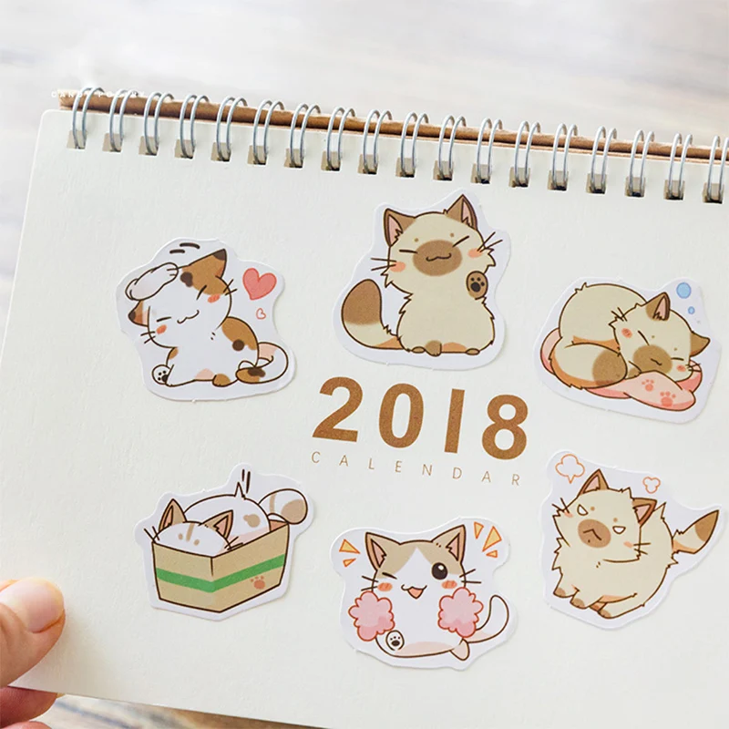 AAGU 45 шт./упак. милый кот дизайн Kawaii японский Декор пуля ежедневник наклейки