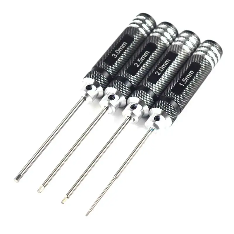 Шестигранные отвертки H1.5mm/2 0mm/2 5mm/3 0mm с ручкой инструмент для ключей RC