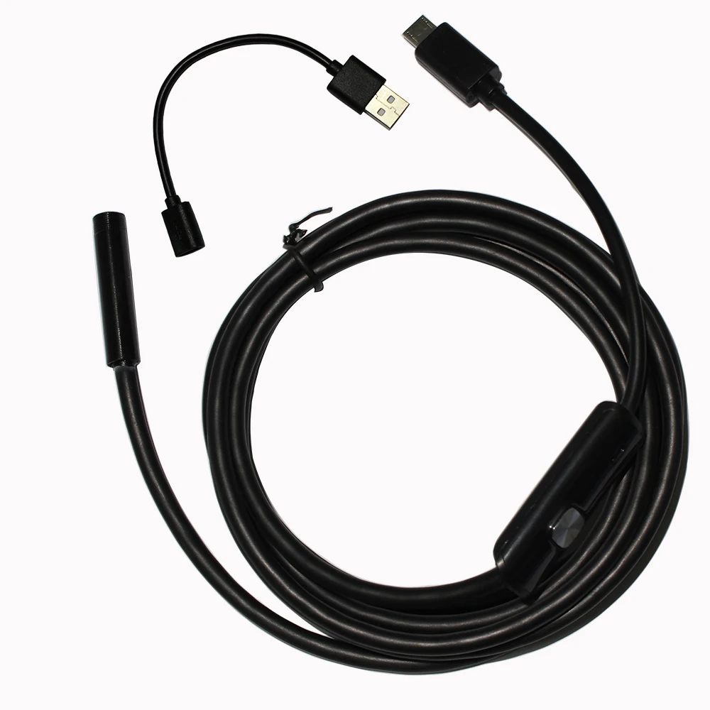 Usb эндоскоп с кабелем 2 м объектив 5 мм 6 светодиодов|endoscope android camera|ip cameraandroid camera |