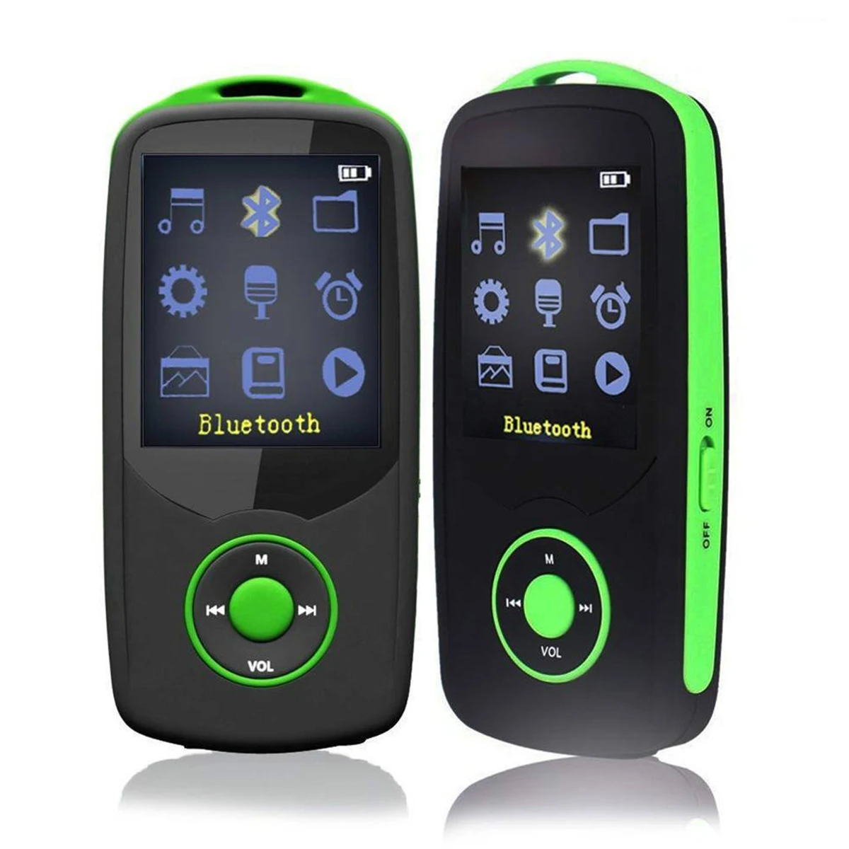 Mp3 плеер ruidu X06, Bluetooth, 8 ГБ, TFT, 1,8 дюйма, ЖК-экран, без потерь, диктофон, FM, Hifi, мини, спортивный MP3 музыкальный плеер - Цвет: Зеленый