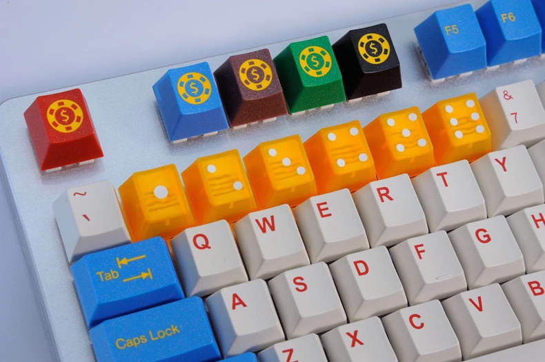 Taihao cubic abs doubleshot keycaps для diy игр механическая клавиатура цвет города Син белый