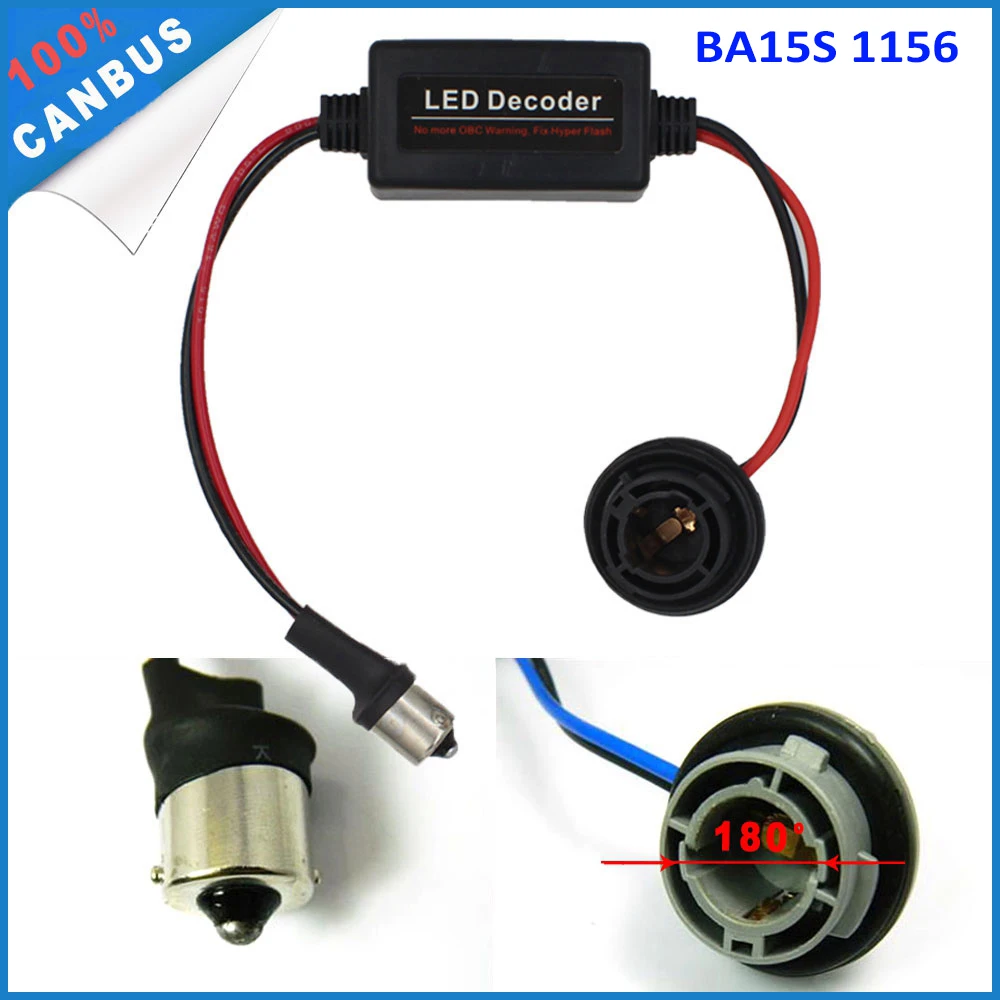 2 шт. резистор Canbus 1156 Ba15s 1157 T10 7443 7440 светодиодный декодер|Аксессуары для фар авто| |