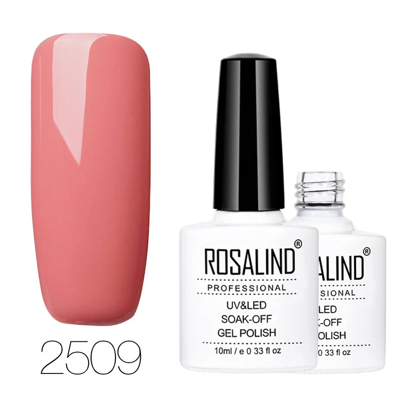 2509 ROSALIND гель 1S 10 мл цветная серия лак для ногтей Полупостоянный лак для ногтей для УФ-и светодиодной лампы впитывающий гель лак для ногтей - Цвет: 2509