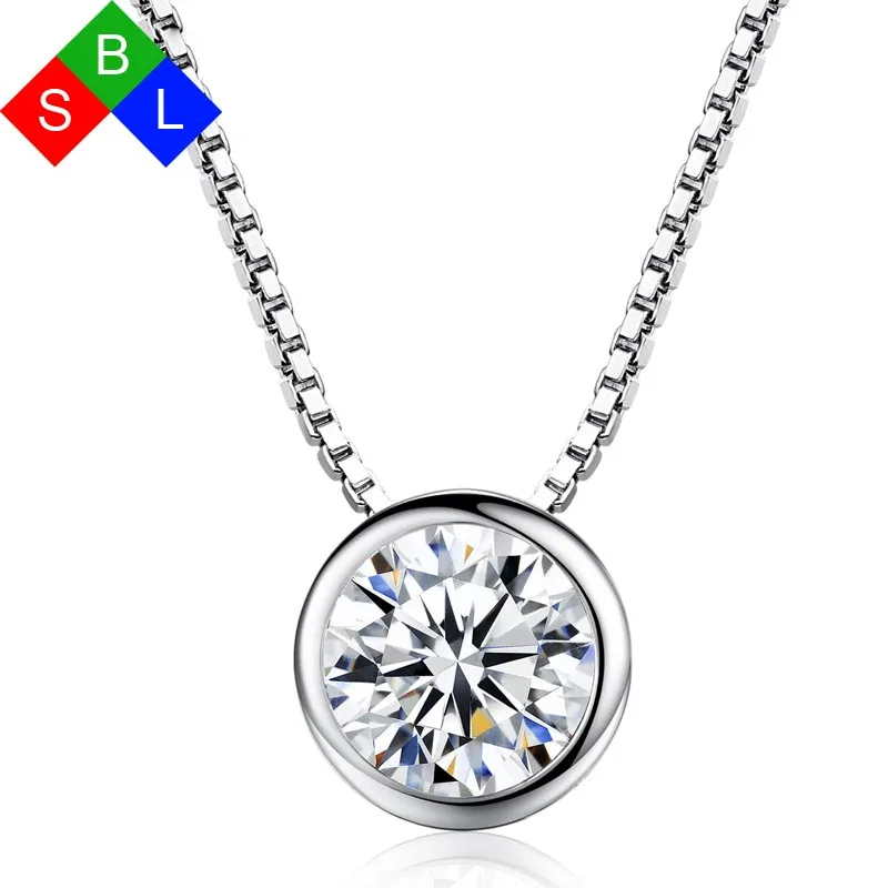 Изящное женское ожерелье с подвеской из циркония 16/18 дюйма цепочкой