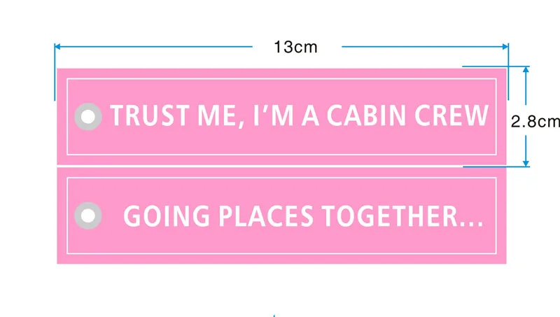 Trust Me I'm A Cabin Crew Going Places Together Aviation Pilot Embroidered High Quality Keychain Keyring | Автомобили и
