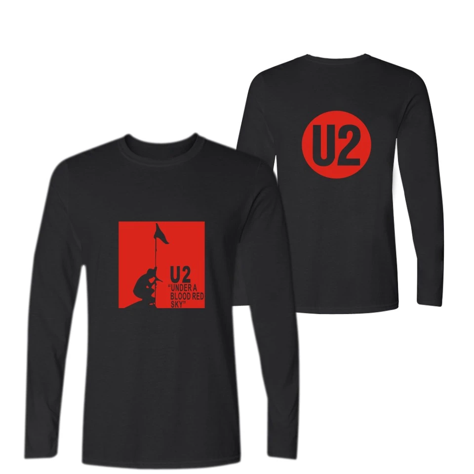 U2 брендовая футболка с длинным рукавом для мужчин женщин Crewneck полоса печатная