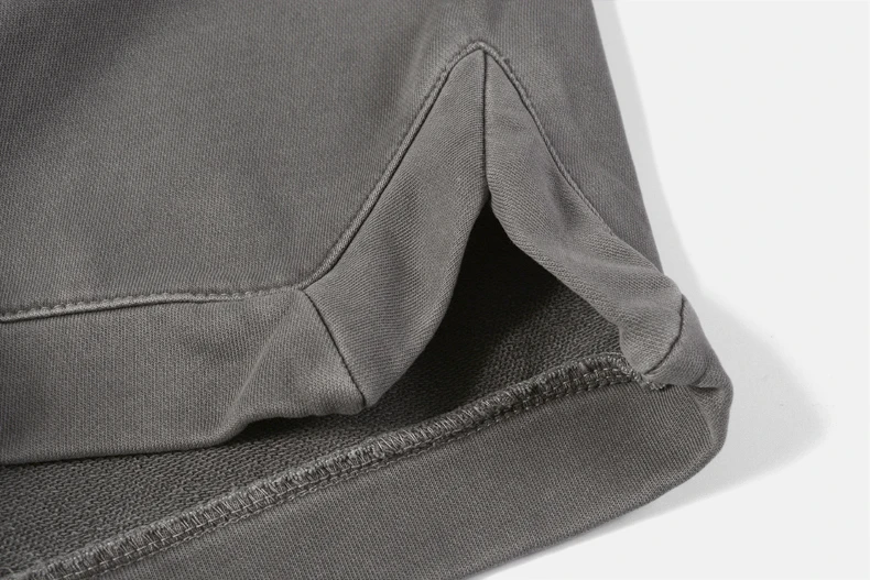 

Europe and America high street side hem couple models sports and leisure terry cloth solid color cotton drawstring shorts male
