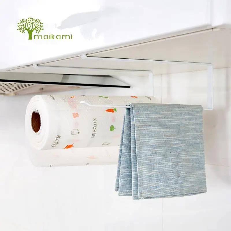 Creative Kitchen Paper Holder Hanging Tissue Towel Rack Bathroom Toilet Roll Cabinet Storage | Дом и сад