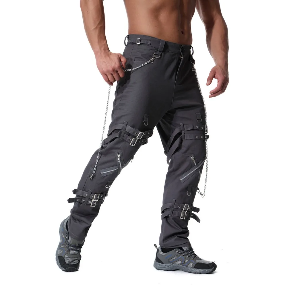 2022 New Arrivals Men fashion hip hop joggers punk rock cargo pants zippers streetwear men vinatge trousers drop shipping ABZ182