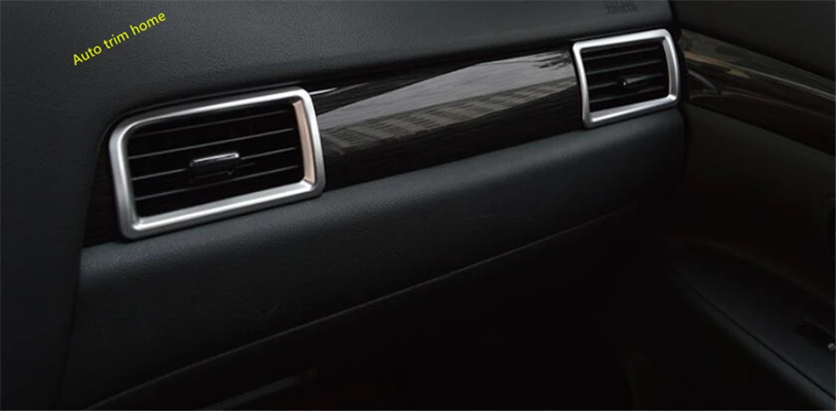 Lapetus Кондиционер AC Outlet Vent Frame Cover Trim 4 шт. для Mitsubishi Outlander 2014 2019 ABS черный