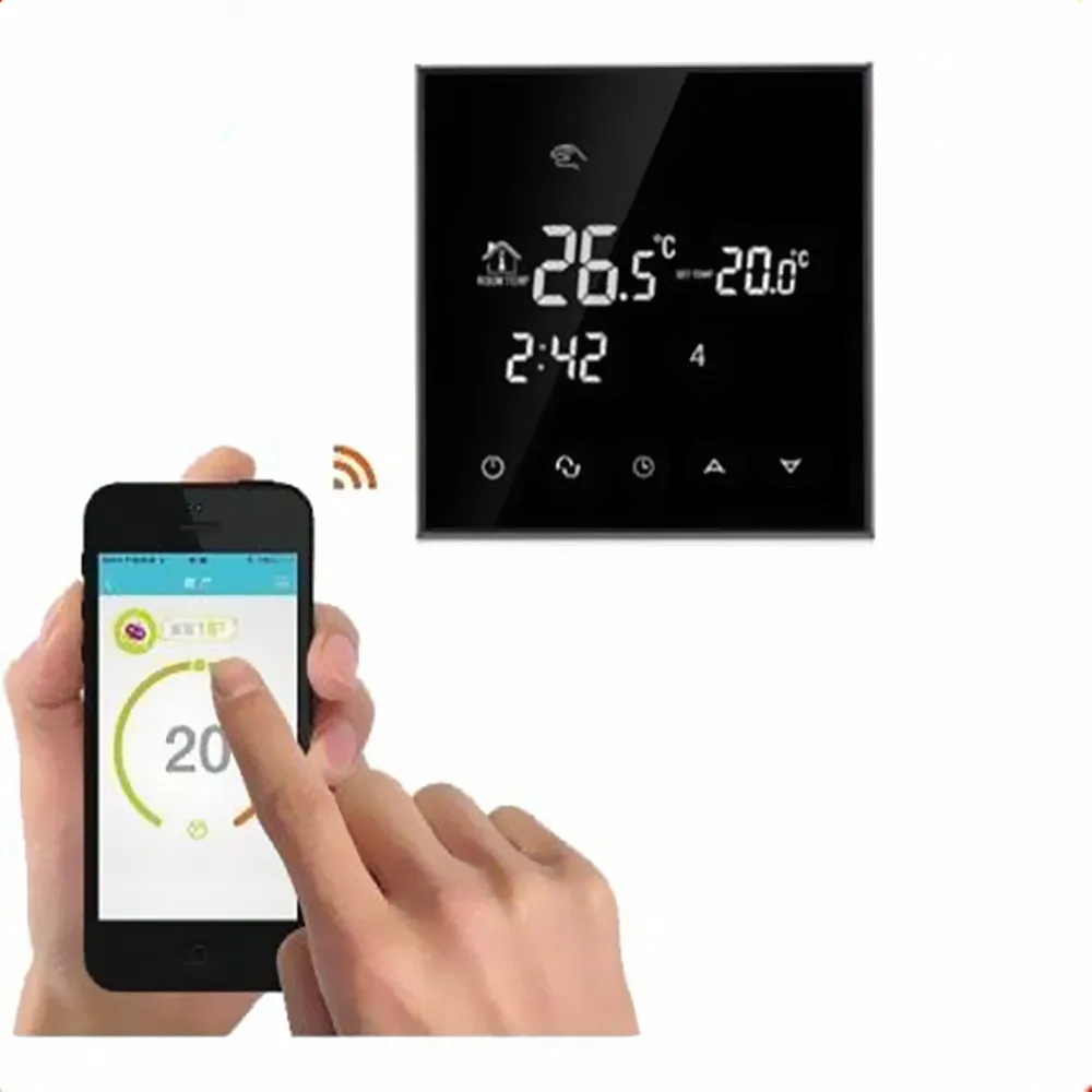 Термостат программируемый с сенсорным жк экраном 16 а 230 в|temperature controller thermostat|thermostat