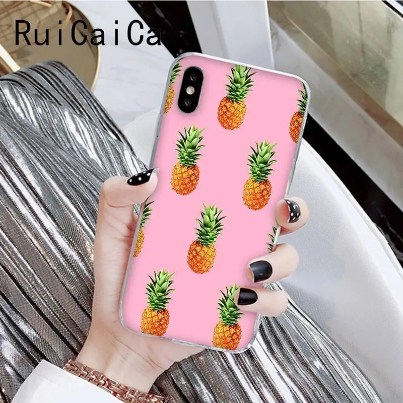 RuiCaiCa ананаса летняя одежда с принтом фрукты эстетическое милый ч для iPhone6S 6plus 7 7plus