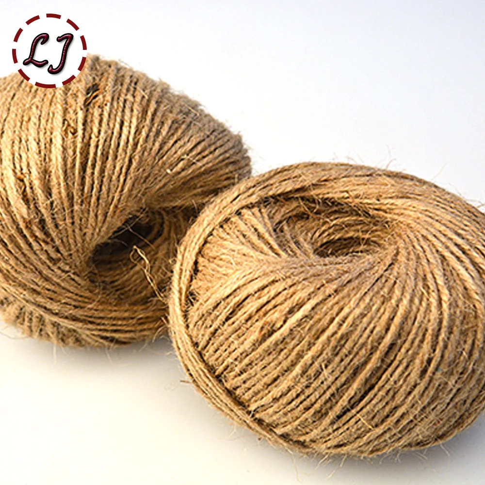 Оптовая продажа 100 м/лот ширина 2 мм потертый шик натуральный джутовый шпагат