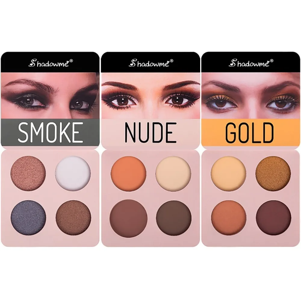 Палитра теней для век 4 цвета темно синие тени винно Красные Тени матовое блюдо