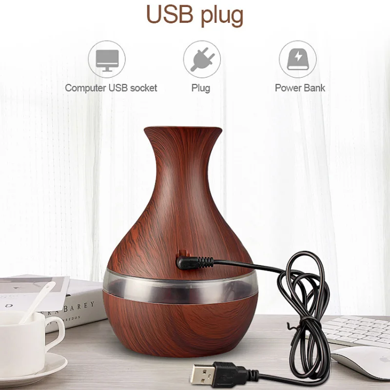 2019 капельница древесины зерна ультразвуковой увлажнитель воздуха диффузор