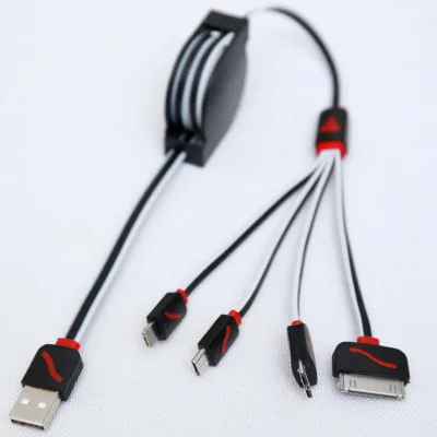 Зарядный кабель 4 в 1 USB для iPhone 5 6s 7 8 быстрой зарядки Xiaomi Redmi 4X Pro Note4 Micro