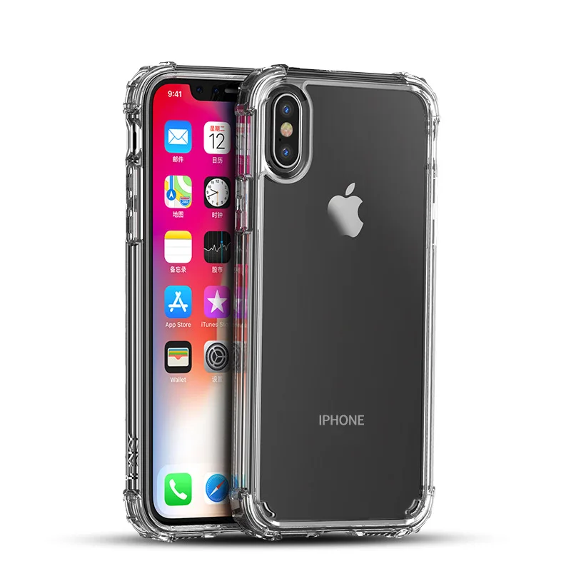 XR iPaky для iphone XR X XS MAX Чехол Мягкий ТПУ чехол+ Жесткий ПК Рюкзак-кенгуру прозрачный чехол iphone 6 6 S 7 8 plus защитный экран - Color: Transparent