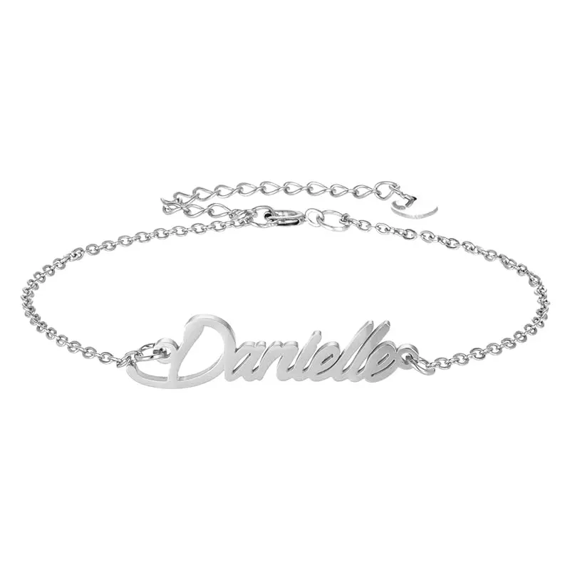 На заказ &quotDanielle&quot Название золотой браслет для женщин Девушка ювелирные
