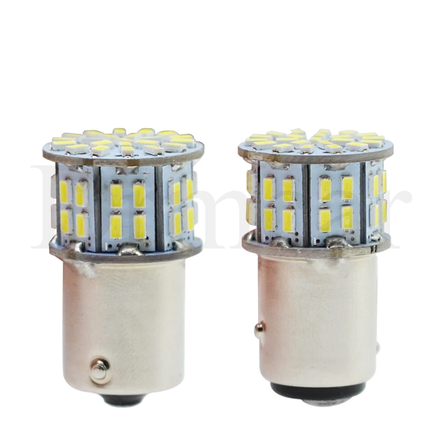 Высокое качество 1156 1157 7440 7443 3020 50SMD автомобильный светильник P21W авто лампы для укладки волос 50Led AC/DC 12V