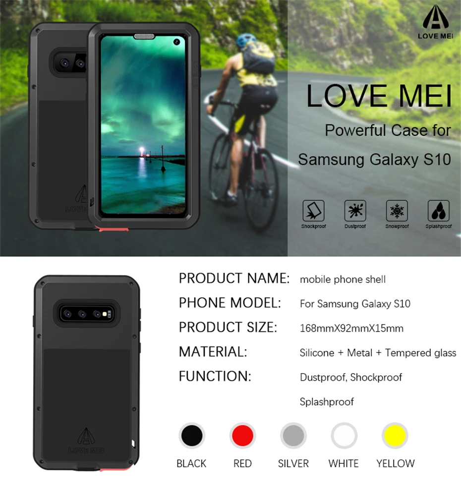 Металл Броня чехол для samsung Galaxy S10 S10E мощный открытый брызг пыле противоударный чехол для телефона для samsung S10 плюс