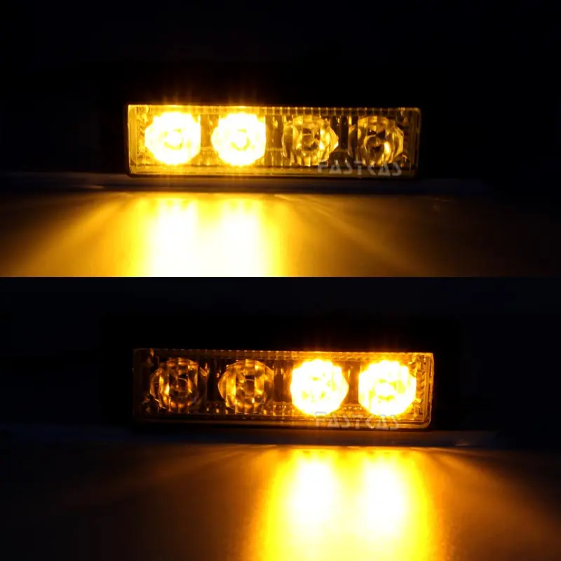 Автомобильная светодиодная аварийная сигнальная лампа 12 В/24 В желтая