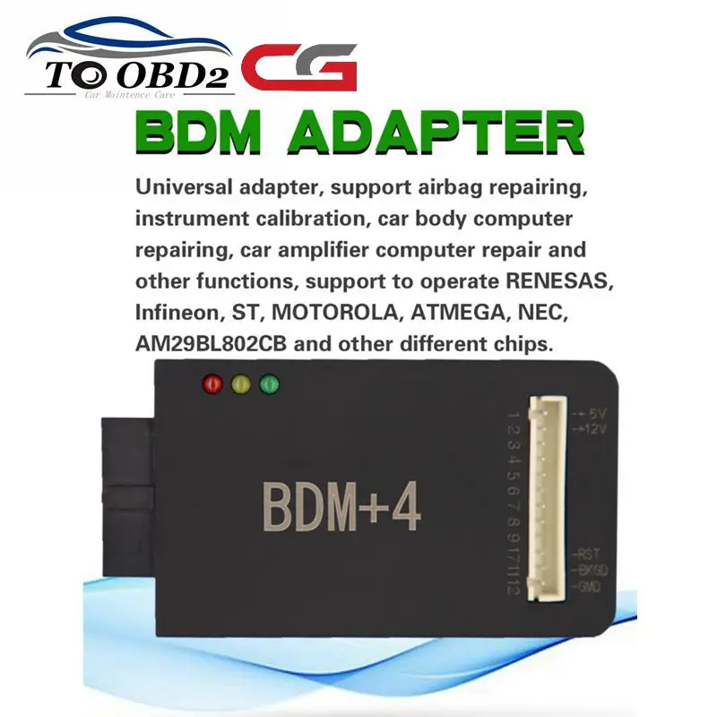 

BDM 4 Adapter BDM+4 Work for CG100 CG 100 Auto Airbag Restore Devices CG100 Full Support for CPU Airbag Computer Repair