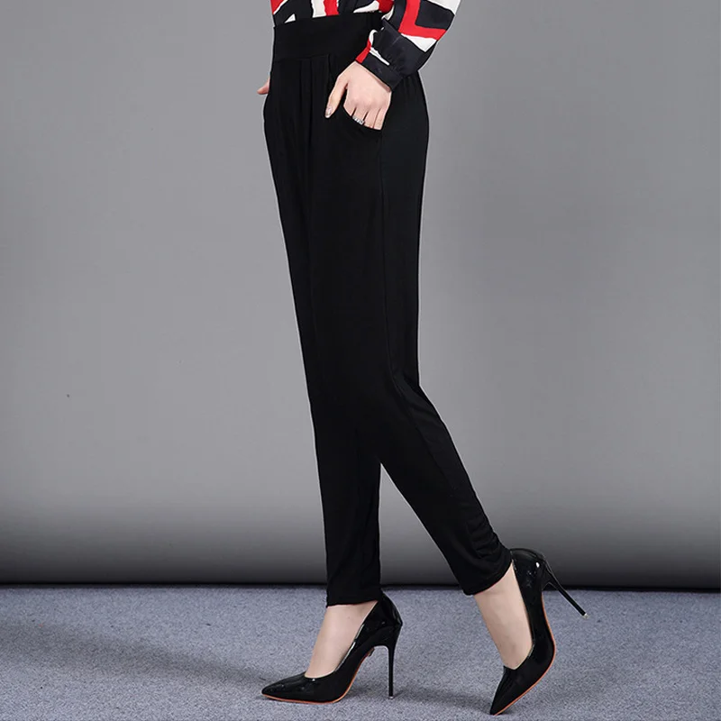 Плюс размер весной и летом новые женские длинные штаны Большие размеры свободные