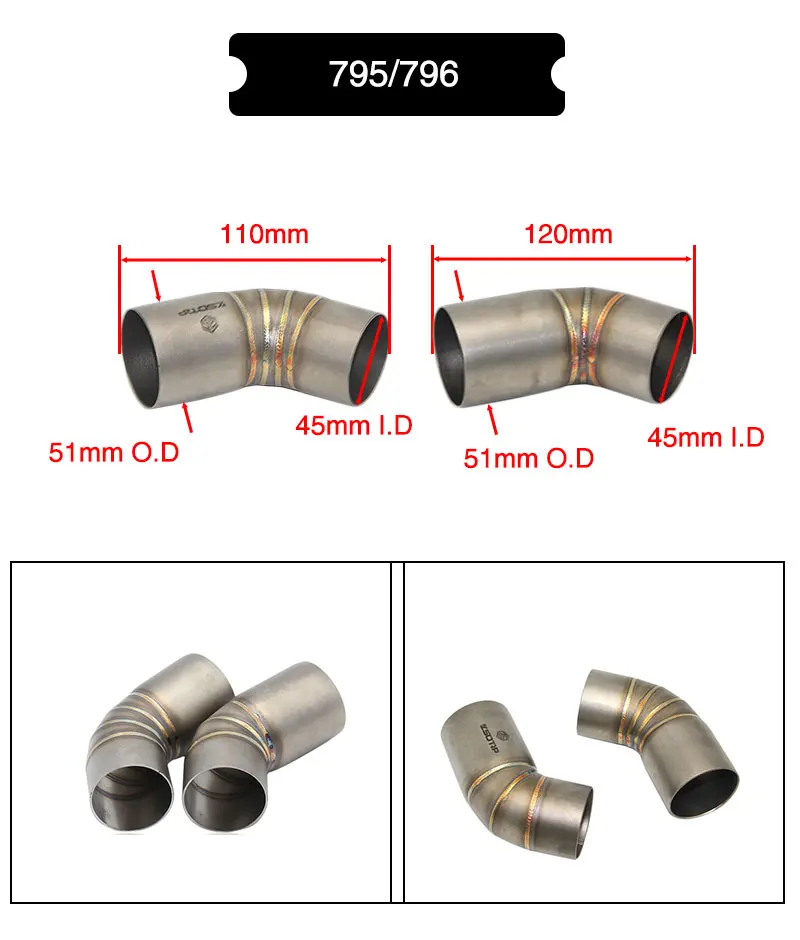 ZSDTRP Соединительный адаптер для Kawasaki ER6N NINJIA 250/300/Z250 250SL/Z250SL DUCATI YAMAHA YZF-R25/R30 мотоцикл средняя труба