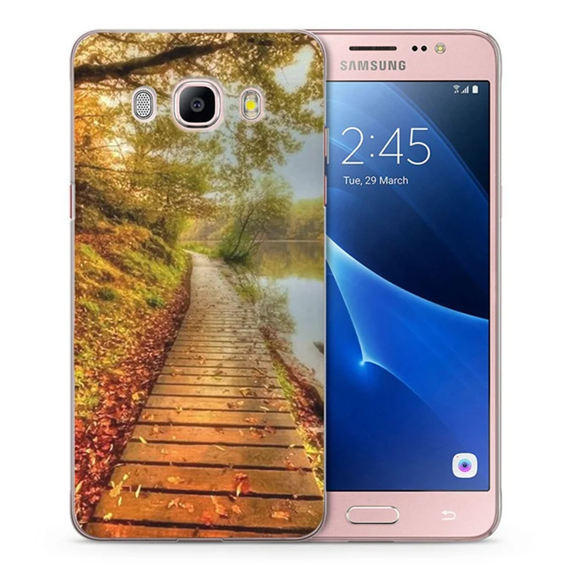 Case For Samsung Galaxy A3 A5 2016 2015 2017 prime J2 J3 J5 J7 G530H S8/plus Note 8 TPU Soft Landscape Leaf Painted C048 |