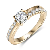 garilina new statement jewelry trinket rose gold white cubic zirconia party wedding ring for women ar2203