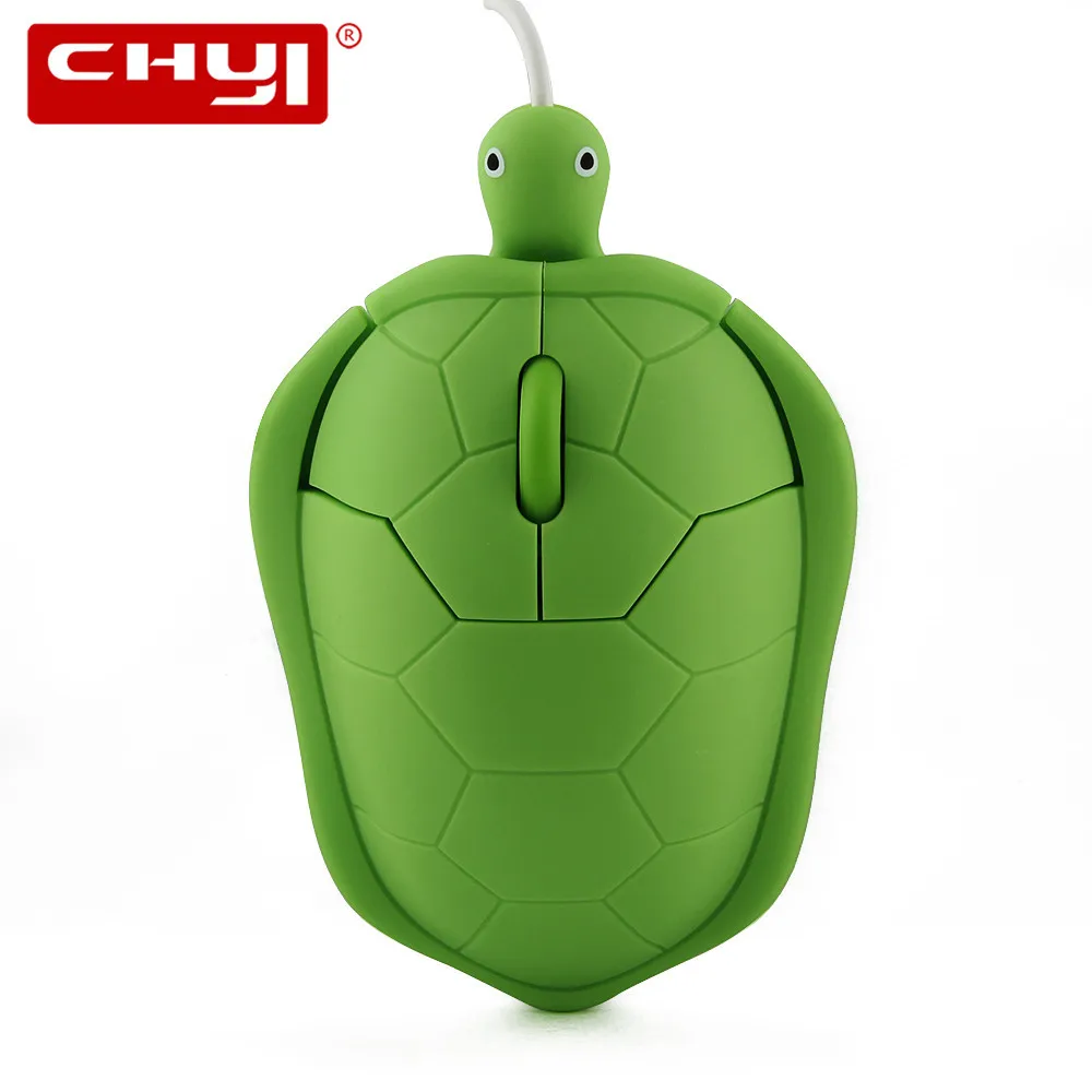 

CHYI Cute Animal Turtle Shape USB Wired Corded Mouse 1200DPI 3 Buttons Kids Optical Mice for Notebook PC Laptop Computer