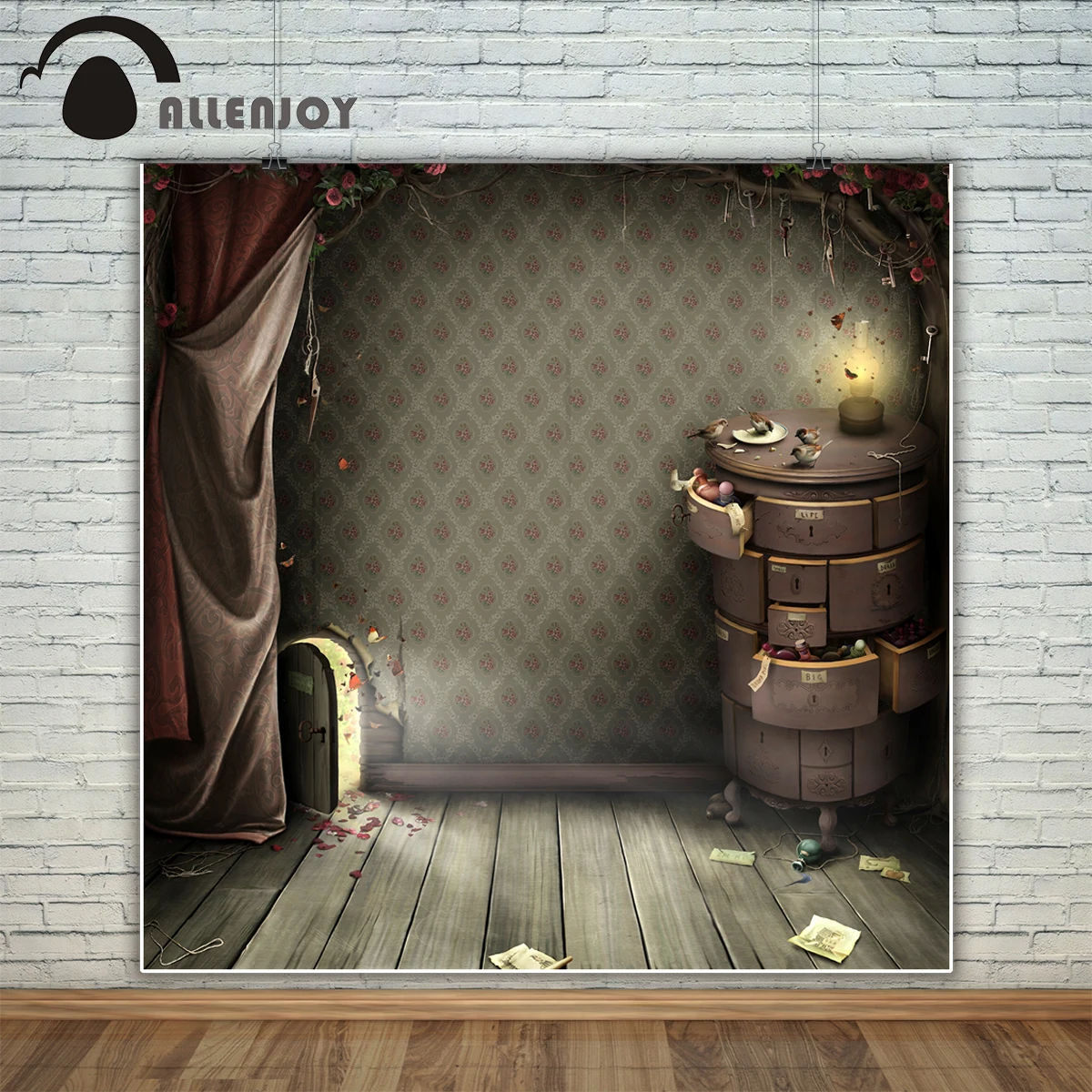 Allenjoy фон для фотосъемки Алиса маленькая дверь удивительный сад Сказочный