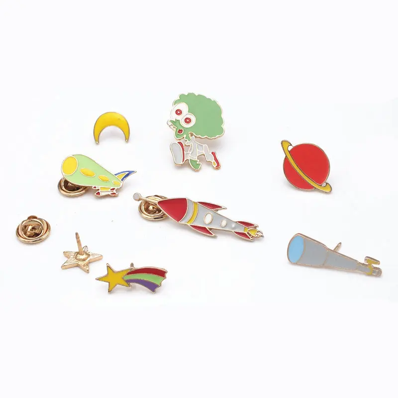 1 комплект мультфильм металлический значок для Одежды Булавка украшение Kawaii