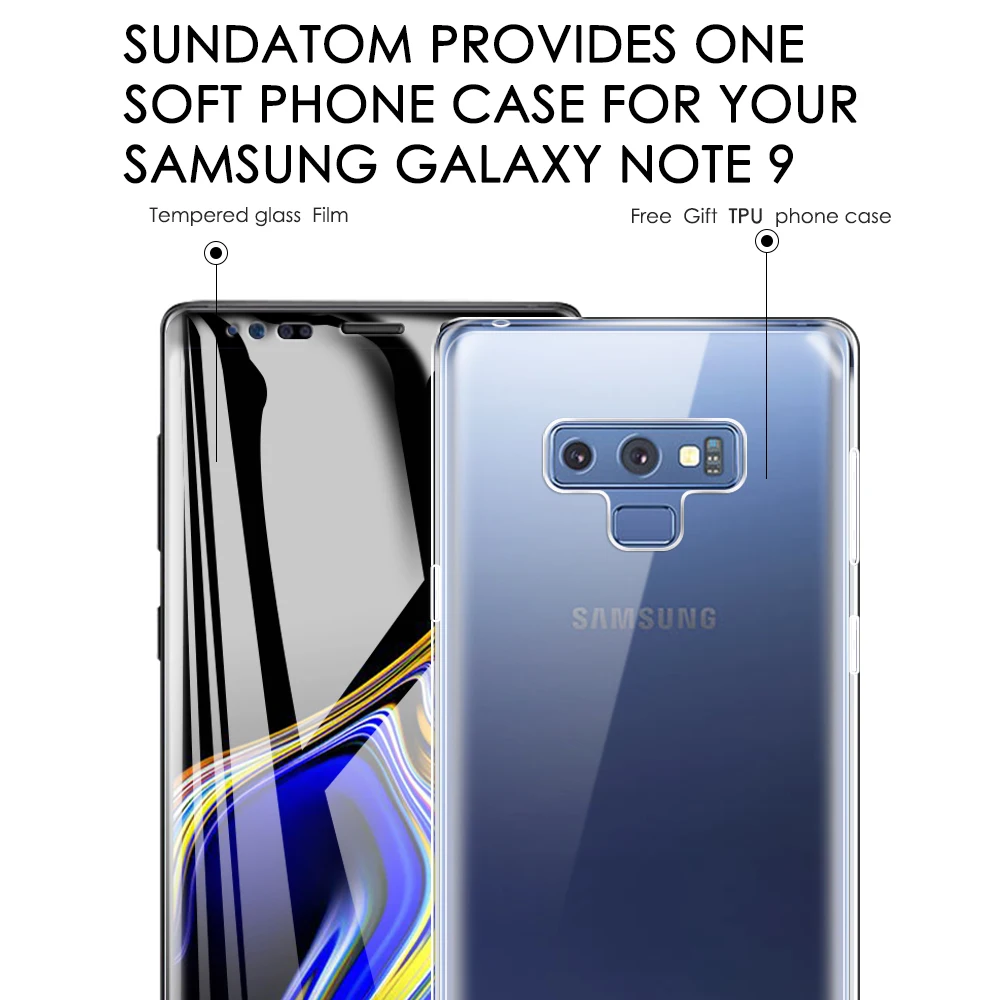 Примечание 9 закаленное стекло с чехлом для телефона протектор экрана samsung Galaxy Note