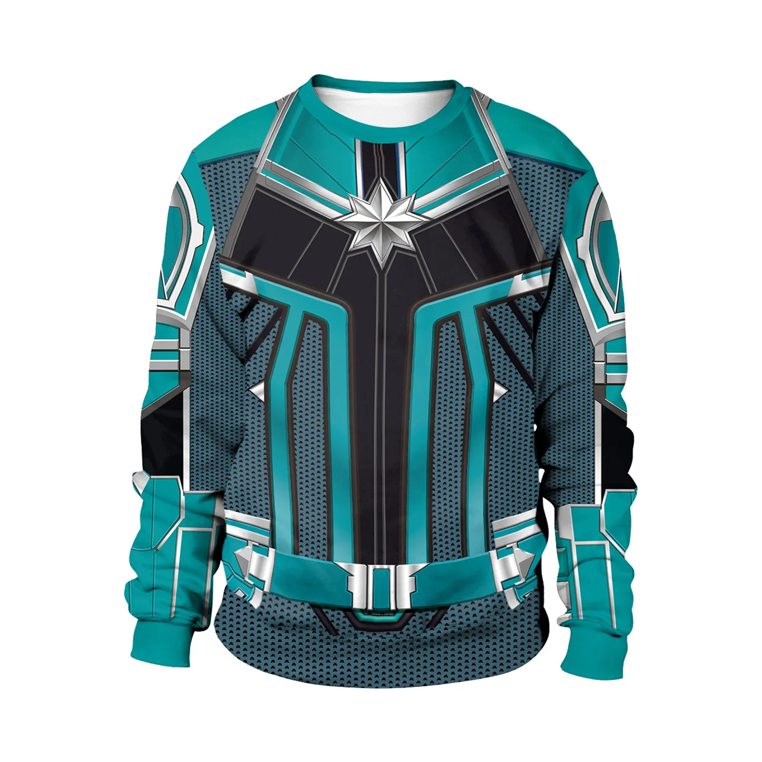 Sweatshirt B 3D для женщин девочек фильм версия капитан Марвел Косплей Carol костюм кары Дэнверс супергерой zentai плотный боди костюм Cos комбинезоны - Цвет: Sweatshirt B