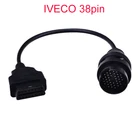 Бесплатная доставка OBD 2 II кабель для IVECO 38Pin OBD 16 контактный разъем канатной Интерфейс кабель для грузовиков Ивеко диагностический инструмент