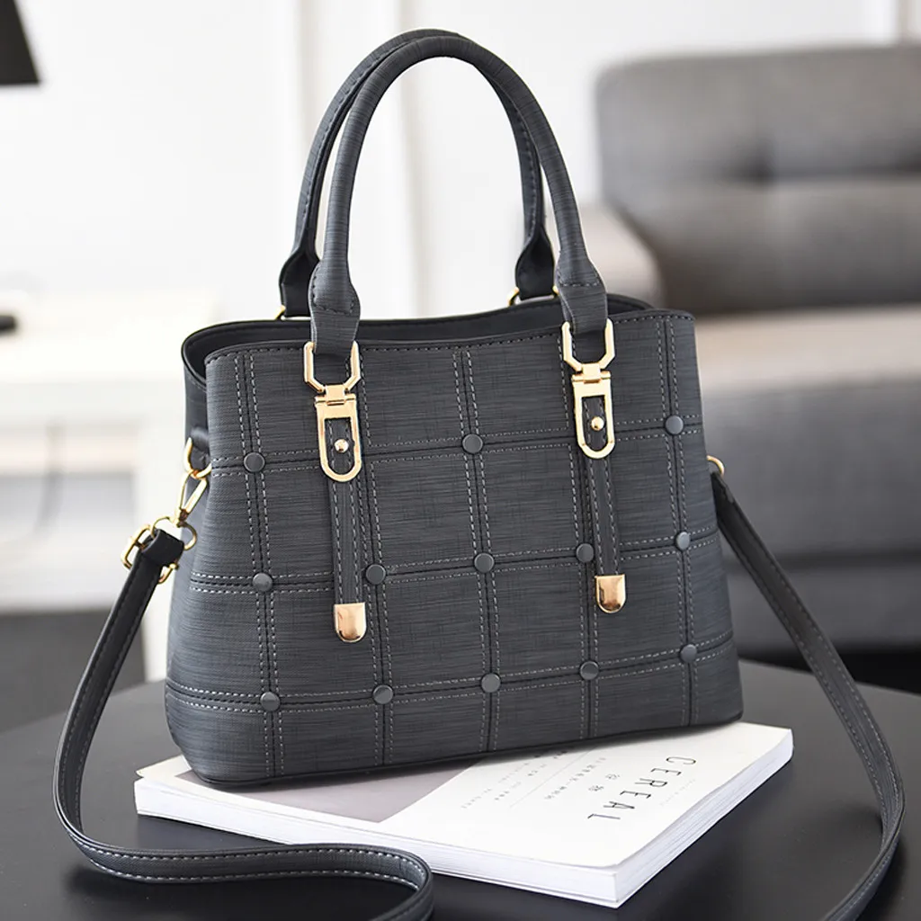B Сумки Femininas Женская мода простой однотонная обувь одного плеча курьерские сумки Bolsa Feminina De Ombro Винтаж 50 - Цвет: B