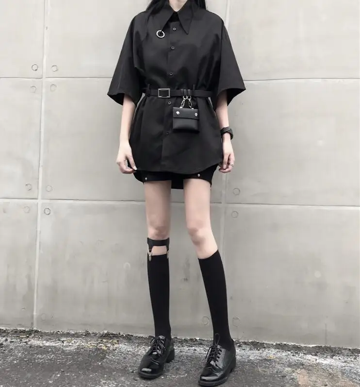 Harajuku street loose casual short-sleeved shirt |