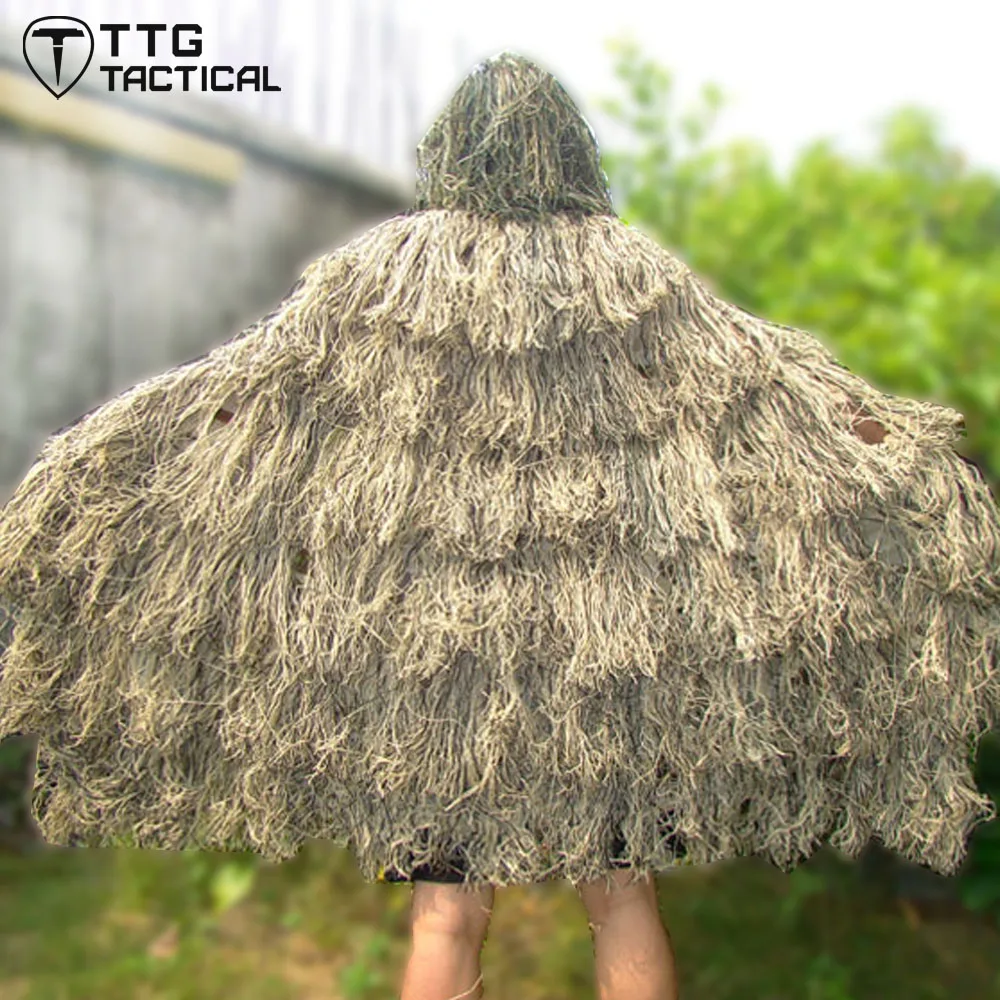 Тактическое снайперское камуфляжное пончо TTGTACTICAL снайперская камуфляжная накидка для пустыни и леса (art.: 3055097b) - 3055097b