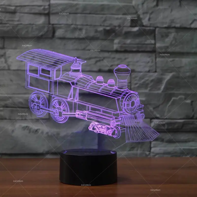 Моделирование локомотива акриловый ночник индивидуальная Настройка 3d стерео