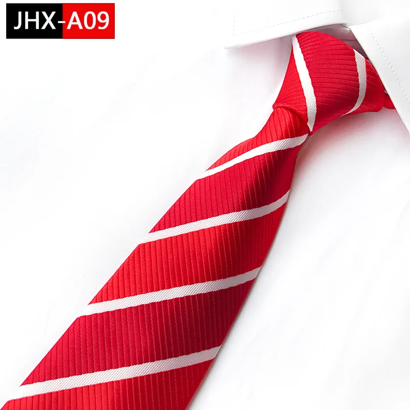 JHX-A09 Красный геометрический Классический шелковый галстук жаккардовые галстуки для мужчин формальные деловые галстуки для свадебной вечеринки ширина 8 см - Цвет: JHX-A09